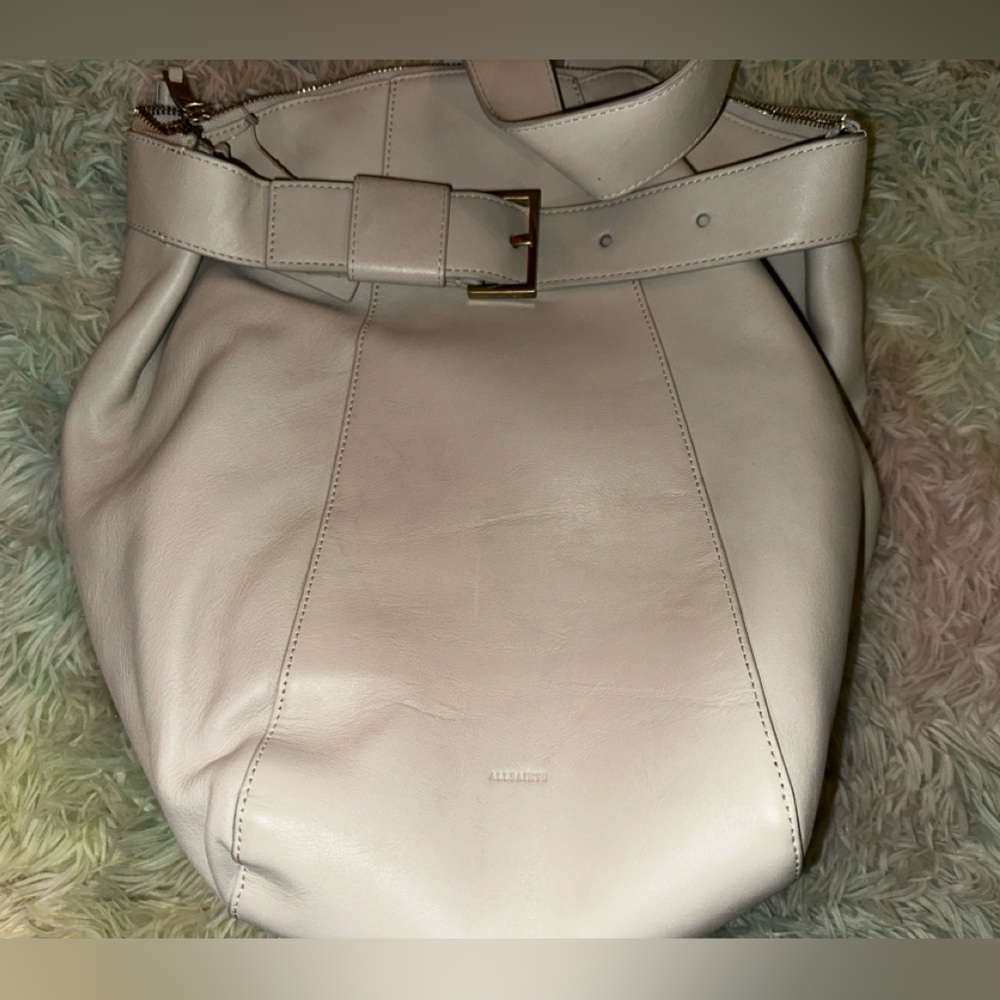 New ALLSAINTS Anouck Ivory Sling Backpack - Picture 4 of 8